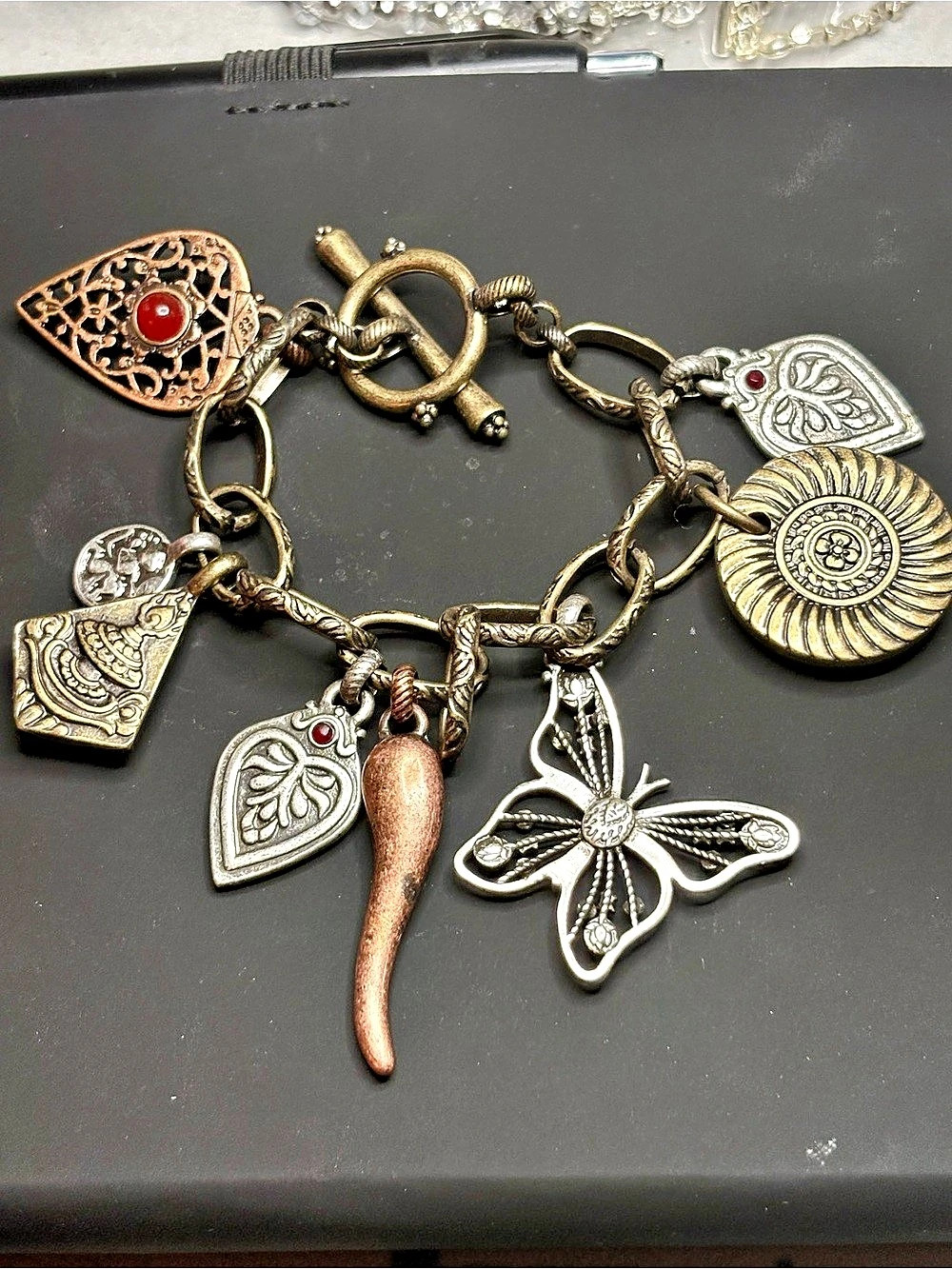 Lucky Brand Vintage-Style Charm Bracelet โ 7.5โ NWT